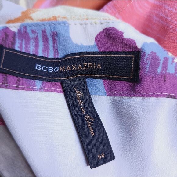 BCBG MaxAzria 100% Silk Dress Floral Size 8 Summer Spring Dress Sleeveless - Picture 5 of 6